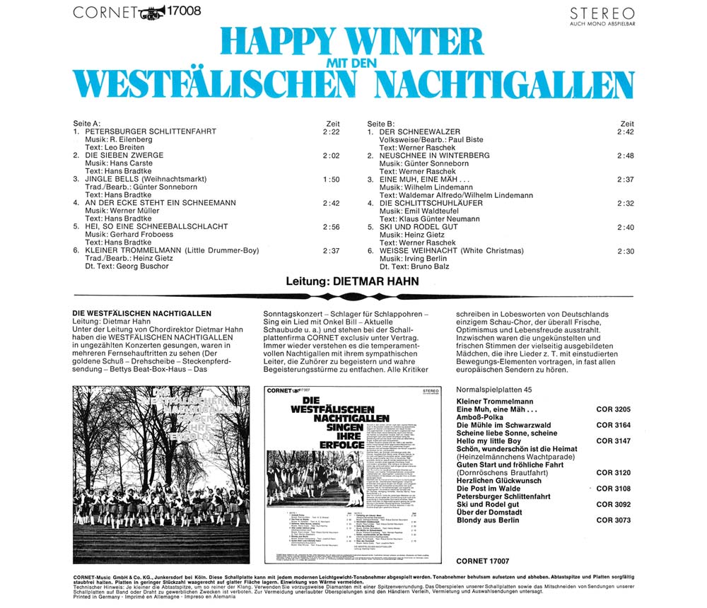 Happy Winter mit den Westfälischen Nachtigallen