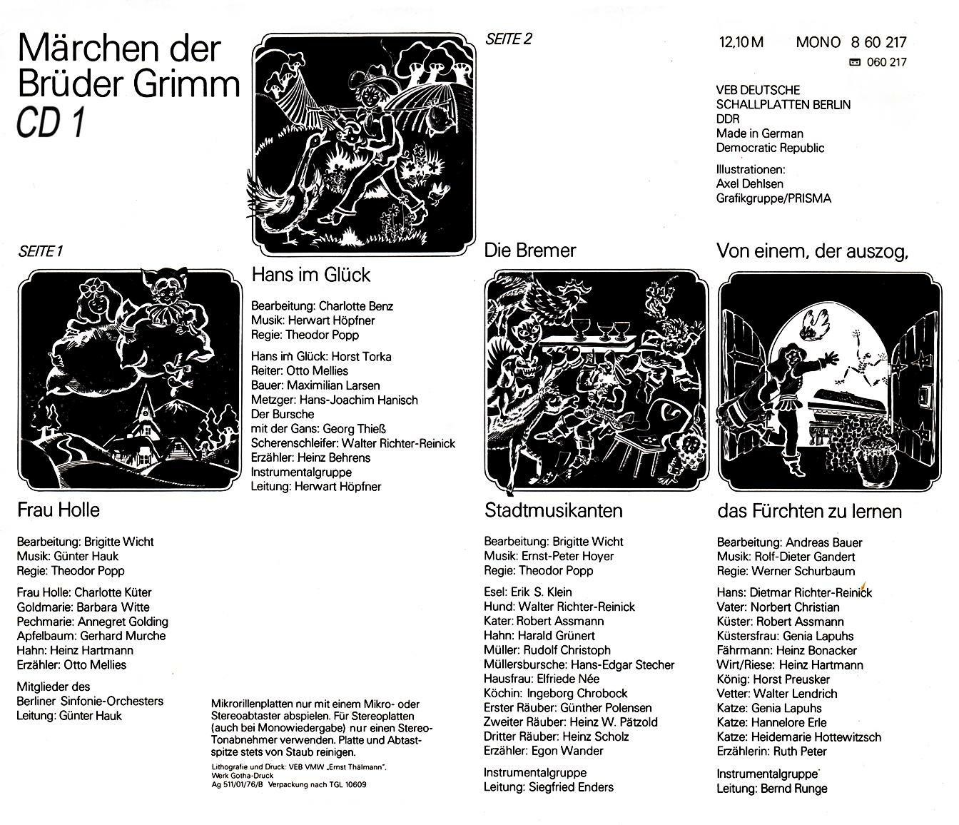 Märchen der Brüder Grimm CD 1