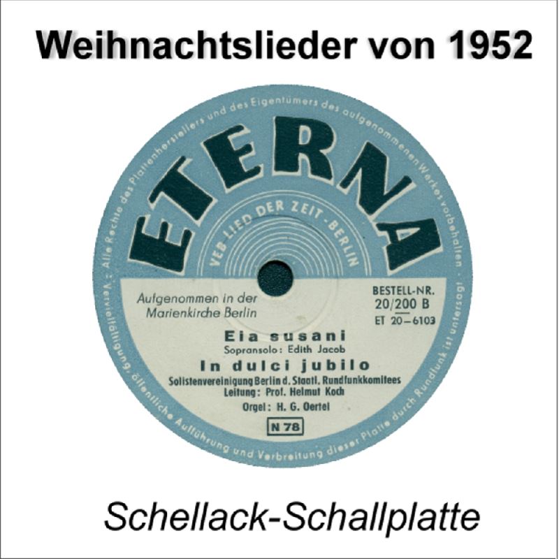 Weihnachts-Schelllack-Platte der DDR von 1952